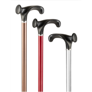 CARBON-LOOK CANE WITH ANATOMICAL GRIP
