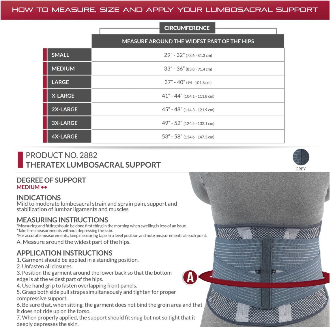 THERATEX LUMBOSACRAL SUPPORT - Image 3