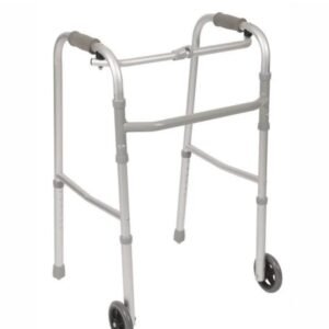 SINGLE BUTTON FOLDING WALKER