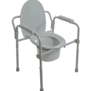 FOLDING STEEL COMMODE