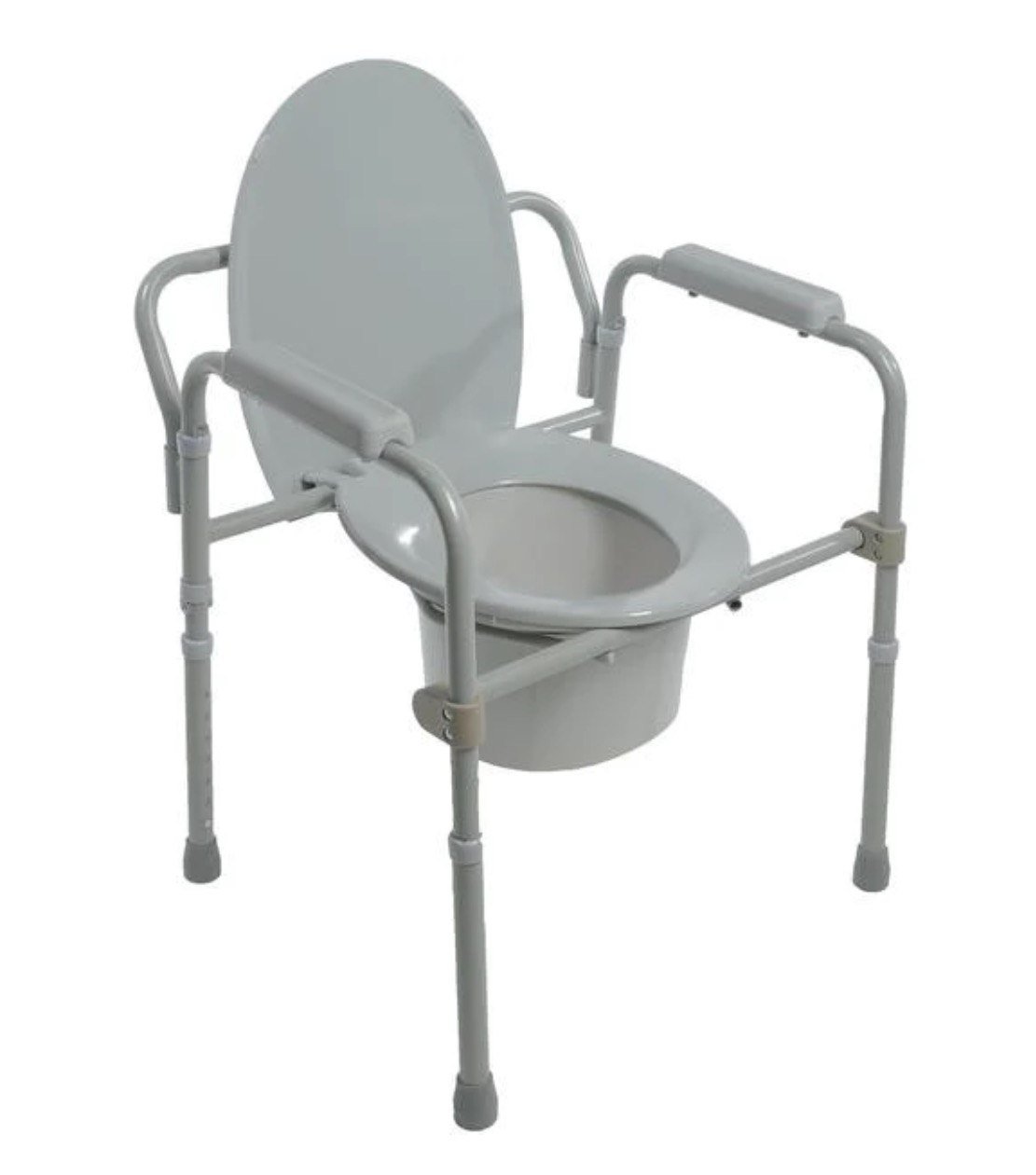 FOLDING STEEL COMMODE