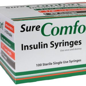 BX/100 SURE COMFORT INSULIN SYRINGE, 29G, 1/2IN (12MM), 1CC