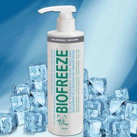 /EA BIOFREEZE CRYOTHERAPY PAIN RELIEVING GEL PUMP BOTTLE 16OZ DYE AND PARABEN FR