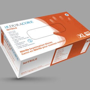 BX/100 DURACORE VINYL EXAMINATION GLOVES, NON POWDERED, X-LARGE (ALL SALES FINAL
