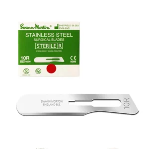 Swann-Morton 10R Dermaplaning Stainless Steel Scalpel Blades 100/Box