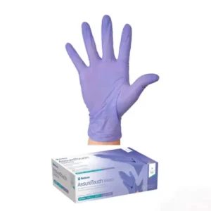 Medicom Assure Touch Basics Blue Nitrile Exam Gloves (Powder-Free) – 100/Box