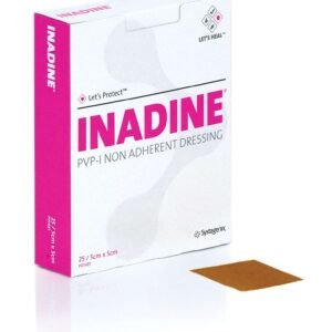 BX/25 INADINE PVP-I NON ADHERENT DRESSING 5CM X 5CM