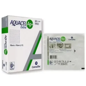 BX/10 AQUACEL AG+ EXTRA HYDROFIBER DRESSING, SIZE 10CM X 10CM (4INX 4IN)