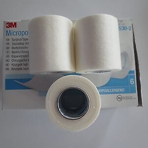 BX/6 TAPE MICROPORE 2IN X 10YD WHITE