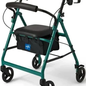 ROLLATOR WITH 8" WHEELS, STEEL EPOXY COATED FRAME, STORAGE BAG