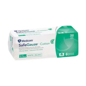 Medicom® SafeGauze Cotton® Premium 4''x 4'' Non-Woven Gauze Sponges 200/PK