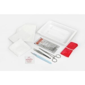 EA/1 Sterile Dressing Tray. Forceps, Gauze, Underpad, CSR wrrap
