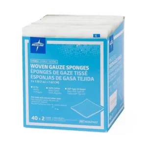 Sterile 100%-Cotton Woven Gauze Sponge, 12 Ply, 3" x 3"