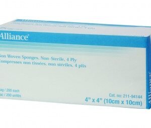 PK/200 NON-WOVEN SOFT GAUZE SPONGES 4IN x 4IN, 4PLY, NON-STERILE