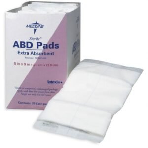 Sterile Abdominal Pads, 5" x 9" (13 x 23 cm) 25/bx NON21450
