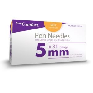 BX/100 SURE COMFORT PEN NEEDLES, 31G, 3/16IN (5MM) MINI