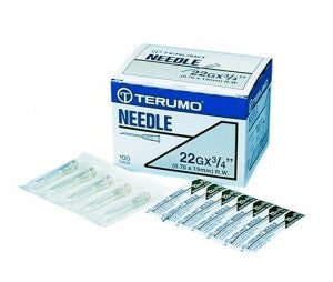 Terumo Hypodermic Needle, Thin Wall, 20G x 1.5", Box of 100