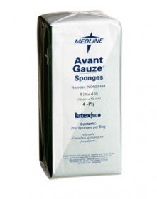 PK/200 AVANT GAUZE SPONGE 10CM x 10CM 4-PLY NON-WOVEN NON-STERILE