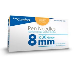 BX/100 SURE COMFORT PEN NEEDLES, 30G, 5/16IN (8MM) SHORT