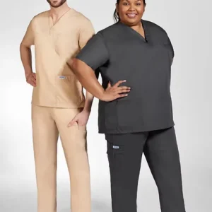 Unisex 8 Pocket Drawstring  Elastic Scrub Set