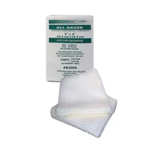 Sterile 100% Cotton Woven Gauze Sponges, 4''x4'' 8-Ply , 50 packs of 2