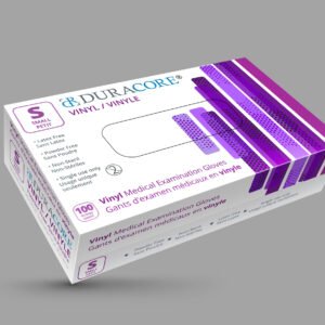 BX/100 DURACORE VINYL EXAMINATION GLOVES, NON POWDERED, SMALL (ALL SALES FINAL /