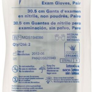 Aloe Nitrile Glove, Pf 12", Sterile, Medium MDS194086
