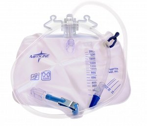 EA/1 URINARY DRAINAGE BAG,A/R TWR,2000ML,METAL CLAMP & LUER LOCK SAMPLE PORT