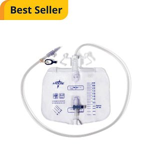 Medline Urinary Drainage Bag with AntiReflux Tower, 2000 mL 20/cs DYND15205