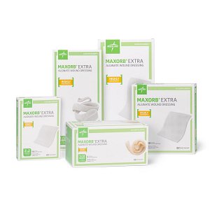 MAXORB EXTRA CALCIUM ALGINATE WOUND DRESSING 5CM X 5CM BOX/10 EACH